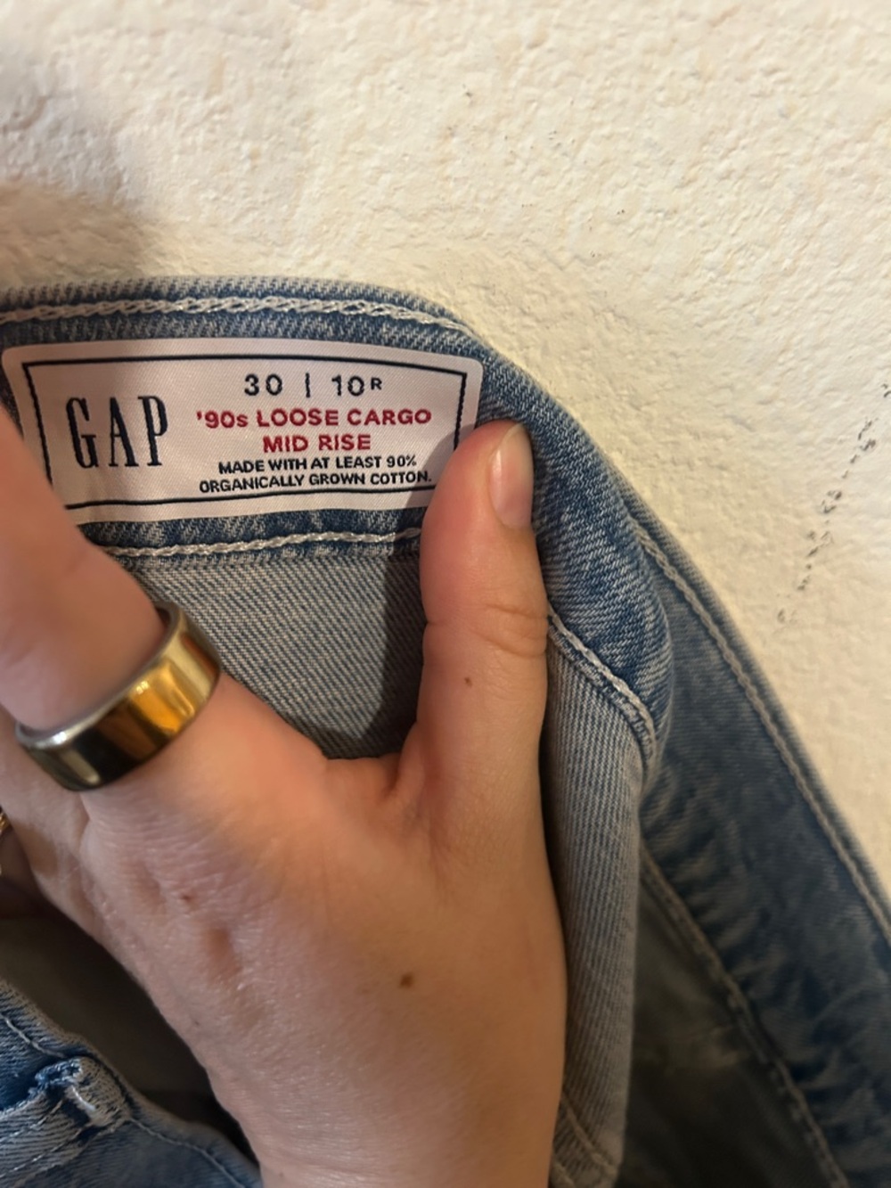 Gap Mid Rise '90s Loose Cargo Jeans - Picture 7 of 8